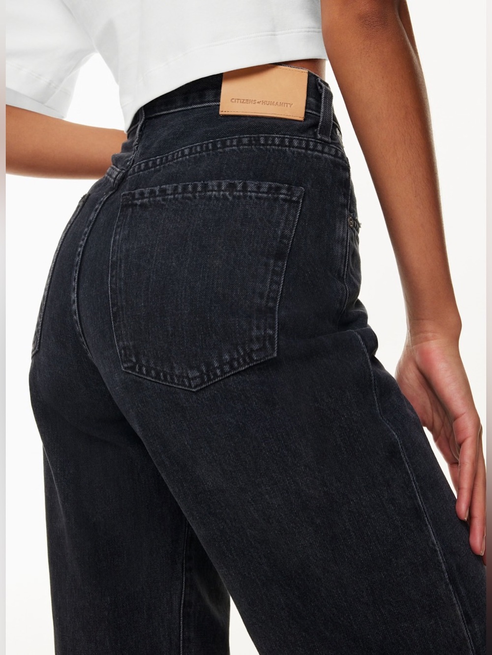 CITIZENS OF HUMANITY COH Annina High Waist Relaxed Wide Leg Jeans Black Sz 26 - Picture 12 of 16
